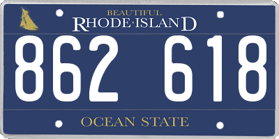 RI license plate 862618