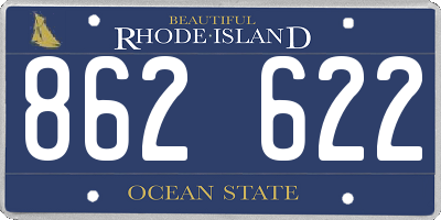 RI license plate 862622