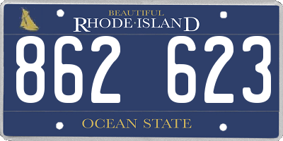 RI license plate 862623