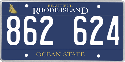 RI license plate 862624