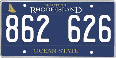 RI license plate 862626