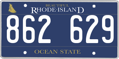 RI license plate 862629