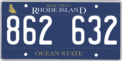 RI license plate 862632