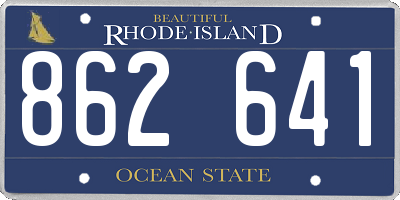 RI license plate 862641
