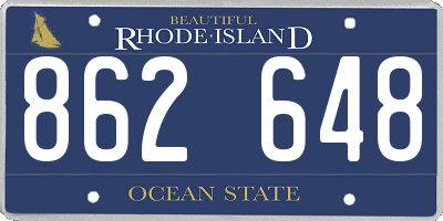 RI license plate 862648