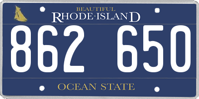 RI license plate 862650