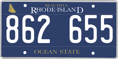 RI license plate 862655