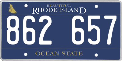 RI license plate 862657