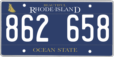 RI license plate 862658