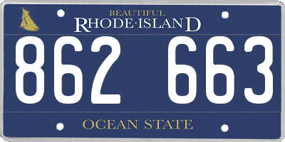 RI license plate 862663