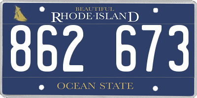 RI license plate 862673