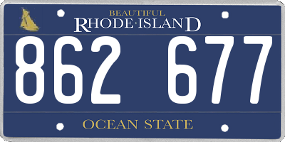 RI license plate 862677
