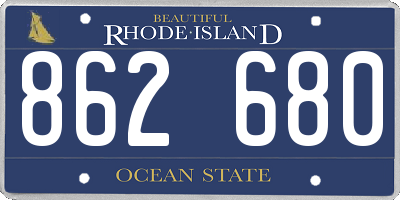RI license plate 862680