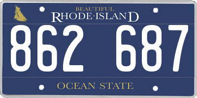 RI license plate 862687