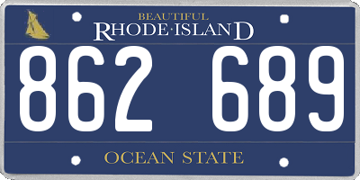 RI license plate 862689