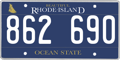 RI license plate 862690