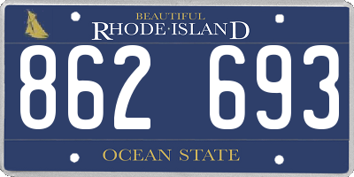 RI license plate 862693