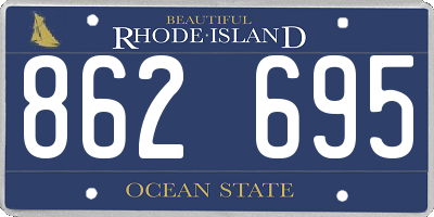 RI license plate 862695