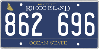 RI license plate 862696