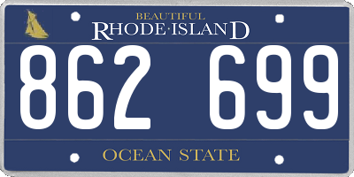 RI license plate 862699