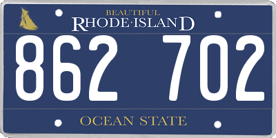 RI license plate 862702