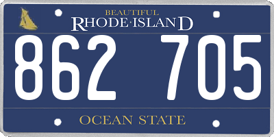 RI license plate 862705