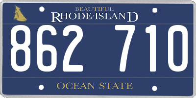 RI license plate 862710