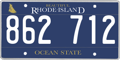 RI license plate 862712