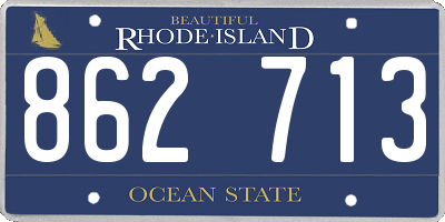 RI license plate 862713