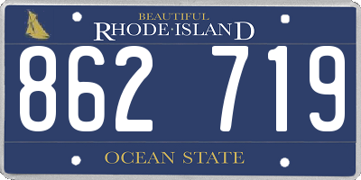 RI license plate 862719