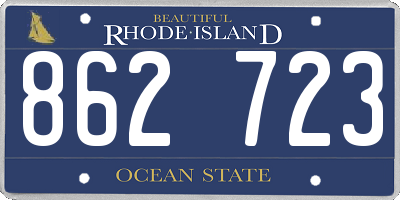 RI license plate 862723