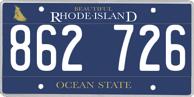 RI license plate 862726