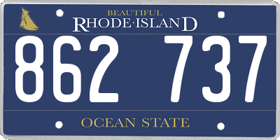 RI license plate 862737