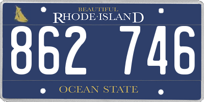 RI license plate 862746