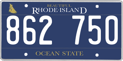 RI license plate 862750