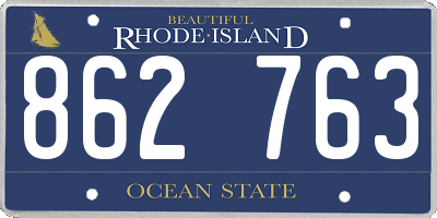 RI license plate 862763