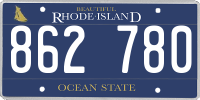 RI license plate 862780