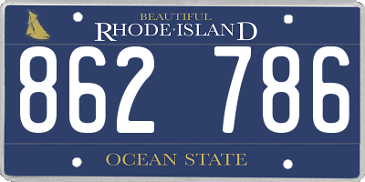 RI license plate 862786