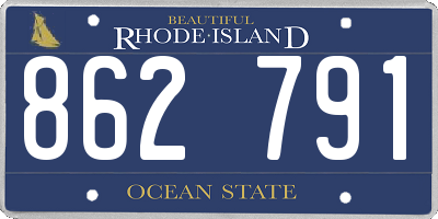 RI license plate 862791