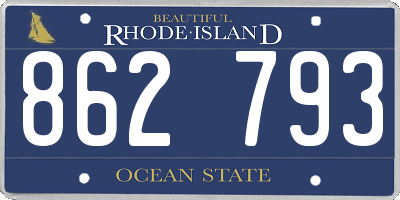 RI license plate 862793