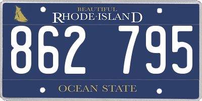 RI license plate 862795