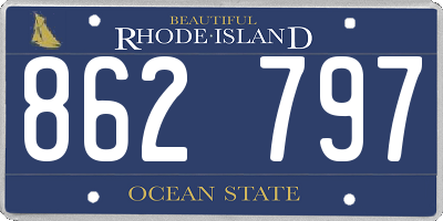 RI license plate 862797