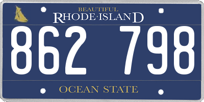 RI license plate 862798