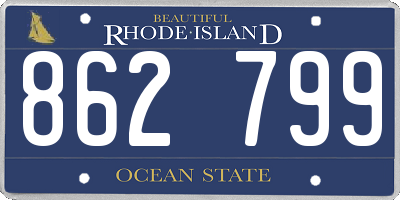 RI license plate 862799