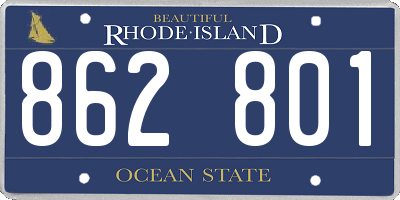 RI license plate 862801