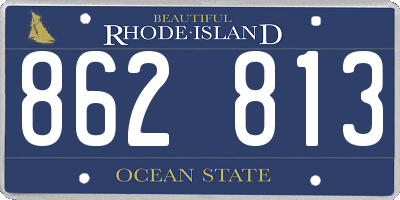 RI license plate 862813