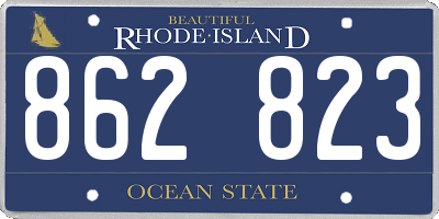 RI license plate 862823