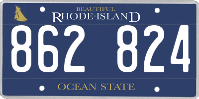 RI license plate 862824