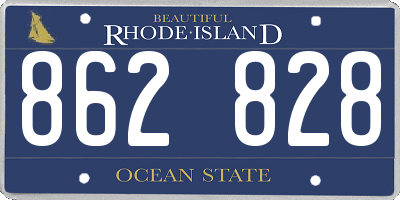 RI license plate 862828