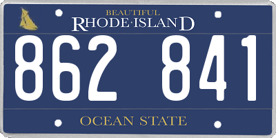 RI license plate 862841